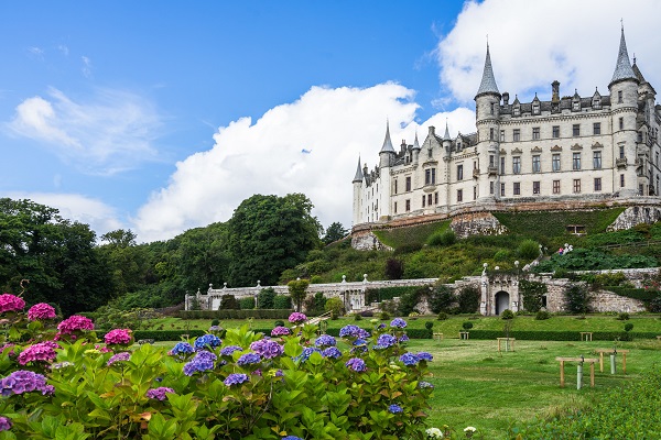 A beautiful shot of the famous Dunrobin Castle, in Sutherland, Scotland